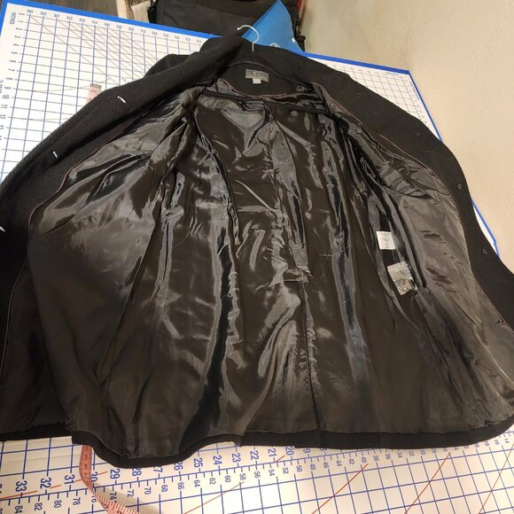 Gallery Wool-Blend Walker Coat NWT Black Small - Picture 13 of 16